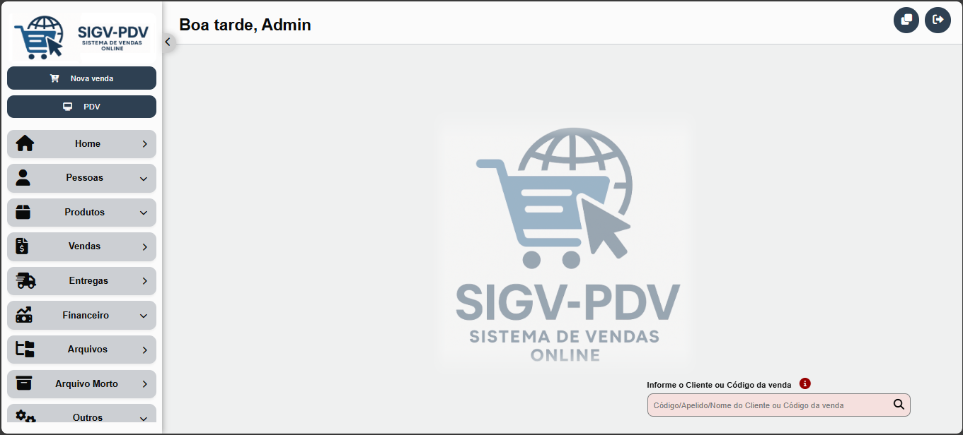 Dashboard Principal SIGV